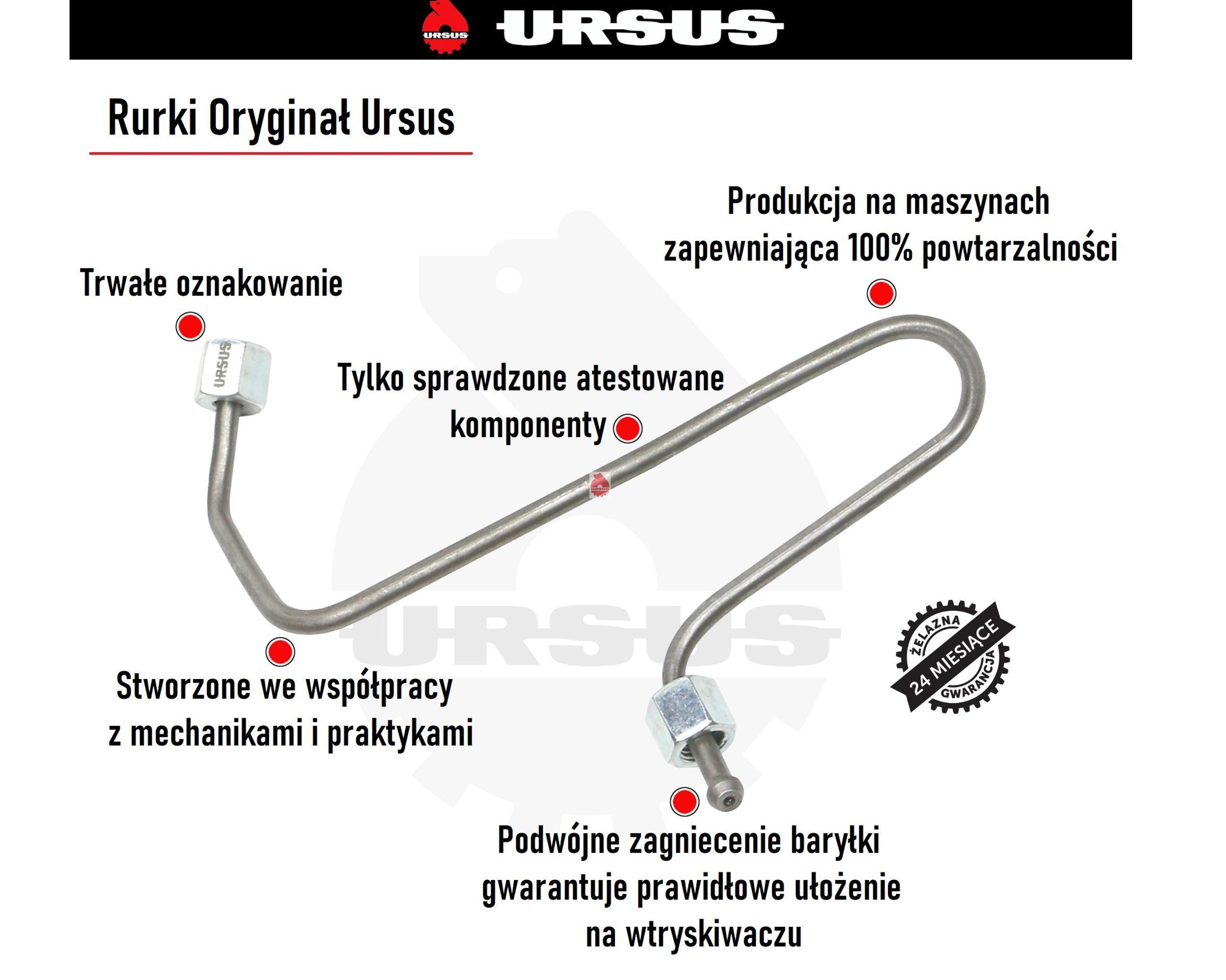 Przewód wtryskowy 4 cyl C 360 ORYGINAŁ URSUS Agromex