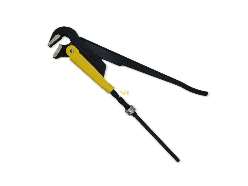 Szczypce nastawne szwedzkie do rur szczęki typ 90° o rozstawie max 103mm 3" długość 630mm Waryński 