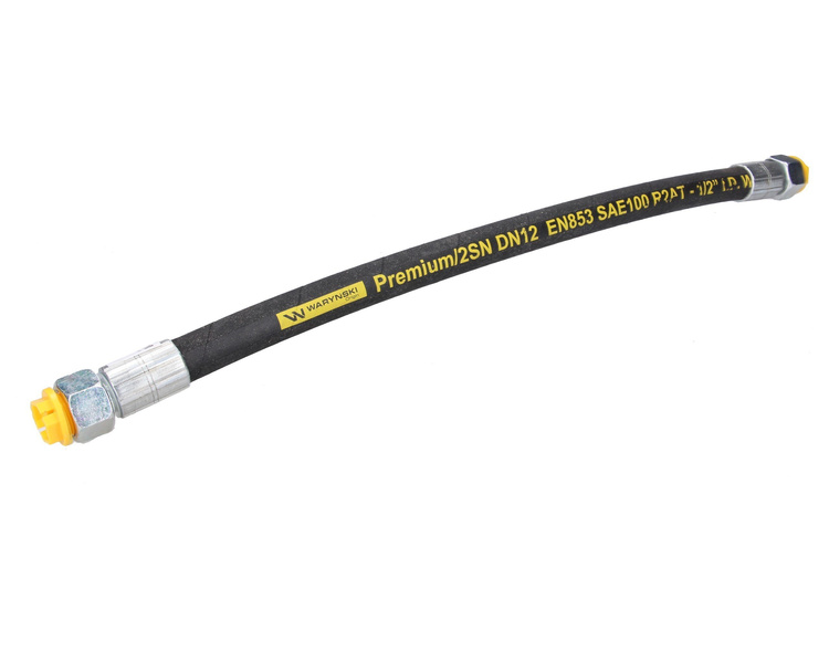 Przewód hydrauliczny 275 bar gwint DKR/DKR 1/2" BSP proste L-500mm  27.5 Mpa