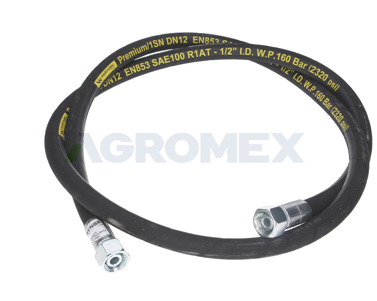 Przewód hydrauliczny L-2000mm AA M22x1.5 DN12-1SN 160 Bar Cyklop Waryński