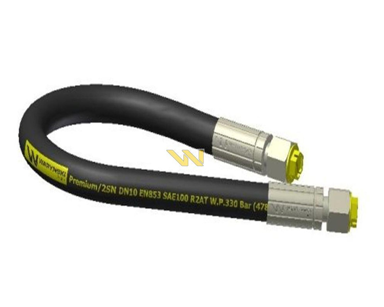 Przewód hydrauliczny 330 bar gwint M18x1,5 L-1100mm DN10-2SN Waryński