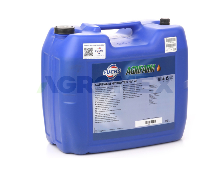 Olej hydrauliczny Fuchs AGRIFARM Hydratec HVI-46 20L