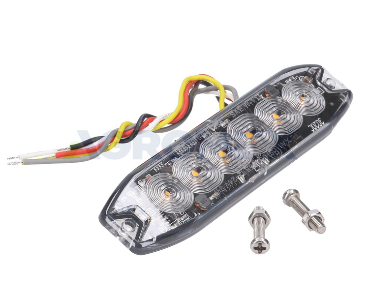 Lampa strobo 6x LED slim LW0038