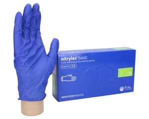Mocne rękawiczki ochronne nitrylowe 100szt. rozmiar S
