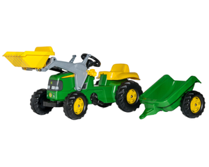 Rolly Toys Kid 023110 ciągnik traktorek John Deere ładowacz z przyczepką