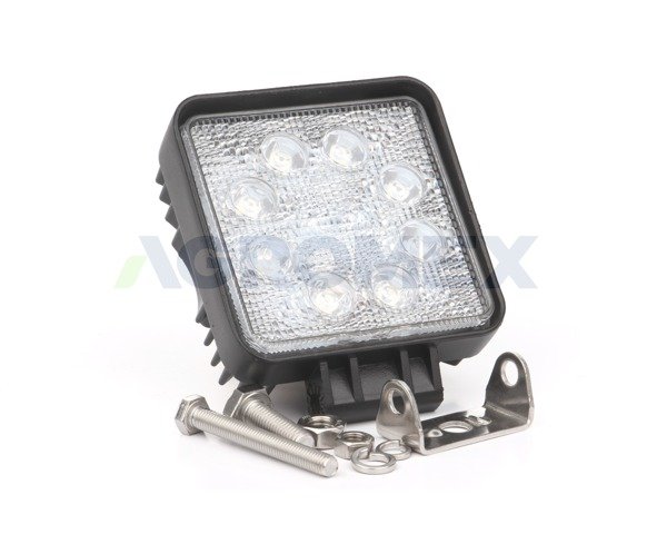 Lampa robocza LED, kwadratowa 10-30V 24W światło skupione